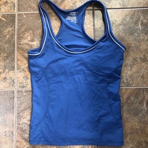 Blue razor back tank